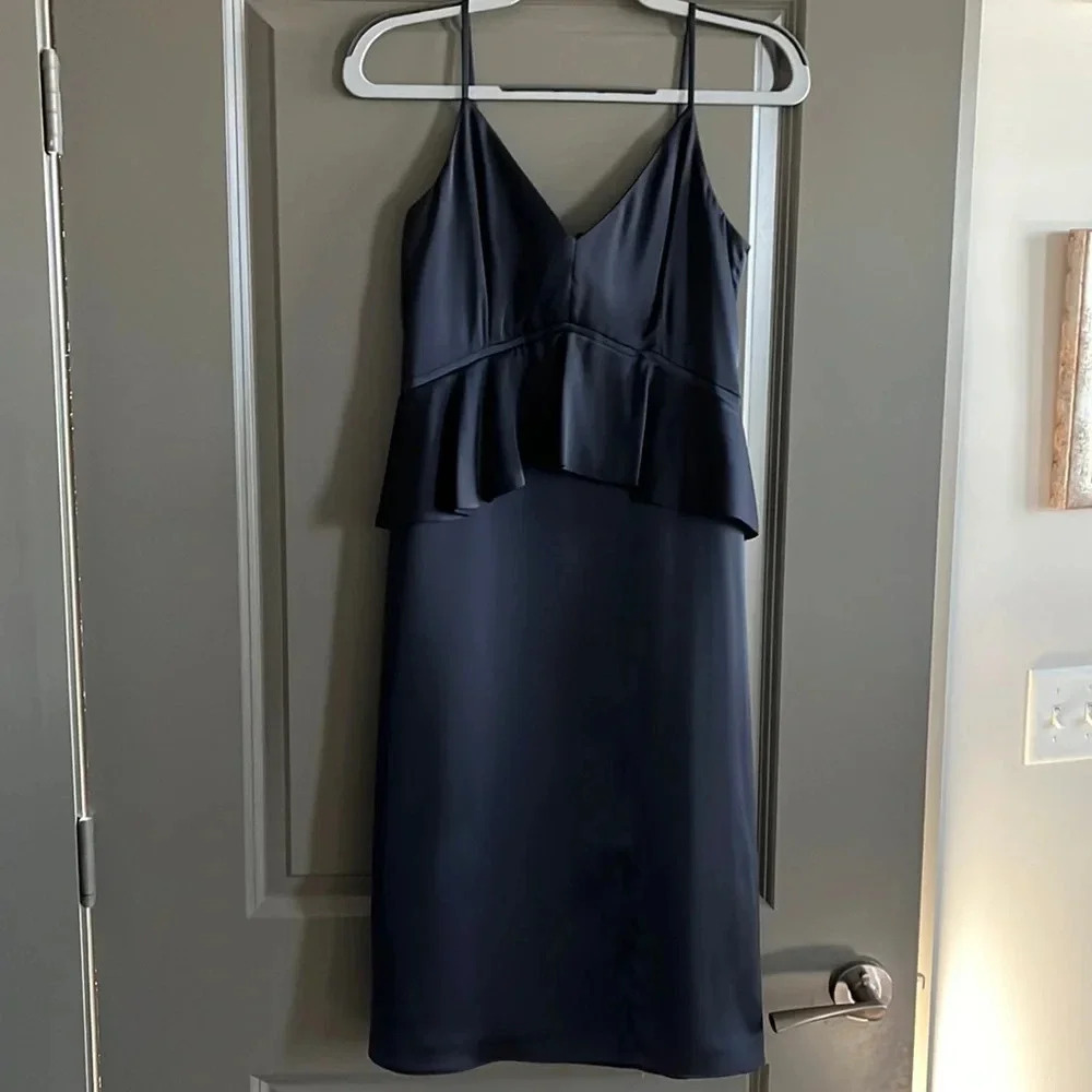 Excellent Condition Banana Republic Satin Ruffle Dress